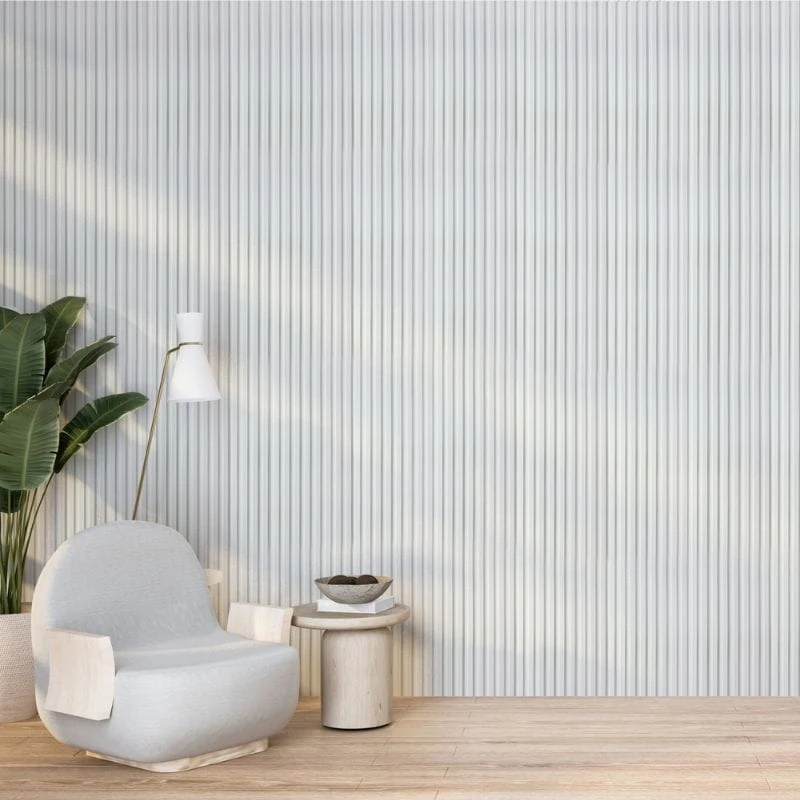 All White 3D Slat Wall Panel 3 All White 3D Slat Wall Panel