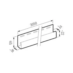 Vox Fronto J Trim - Multiple Colours Available -Wall Panel Store vox fronto j trim dimensions