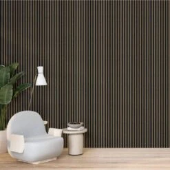 Walnut 3D Slat Wall Panel - Sulcado -Wall Panel Store walnut sulcado slat wall panel room