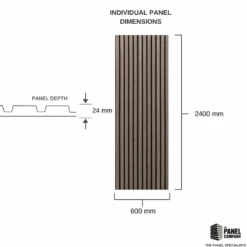 STRIVO Premium Walnut Acoustic Slat Wall Panel -Wall Panel Store walnut sulcado panel dimension 1