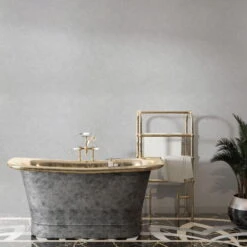 Large White Stone 1.0m X 2.4m Shower Panel