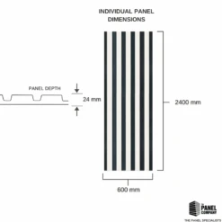 STRIVO Premium White Acoustic Slat Wall Panel -Wall Panel Store white sulcado panel dimension 1